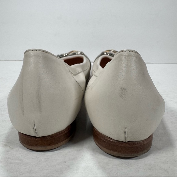 AGL Attilio Giusti Leombruni Cream Metallic Leopard Print Captoe Flats Size 9 - Picture 5 of 12